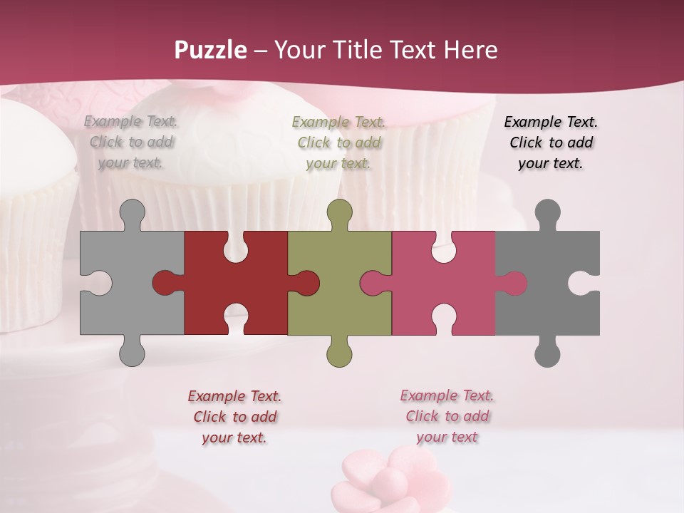 Pink Cup Cake Gourmet PowerPoint Template