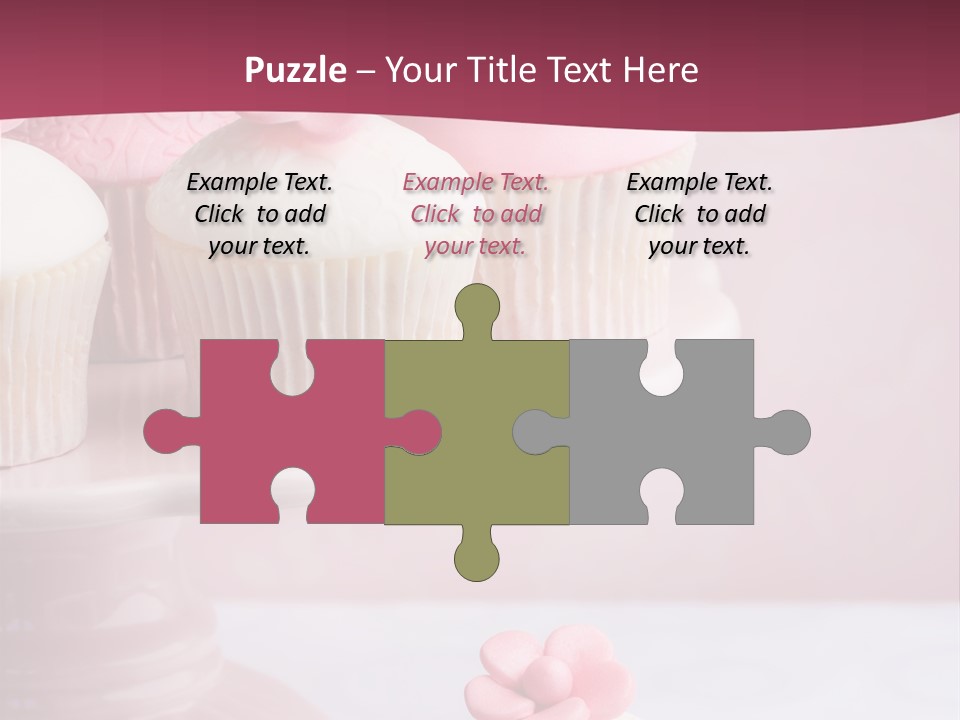 Pink Cup Cake Gourmet PowerPoint Template