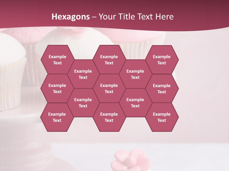 Pink Cup Cake Gourmet PowerPoint Template