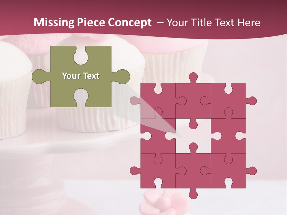 Pink Cup Cake Gourmet PowerPoint Template