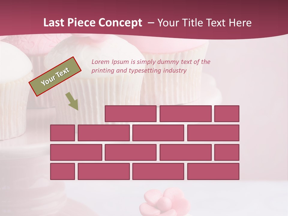 Pink Cup Cake Gourmet PowerPoint Template