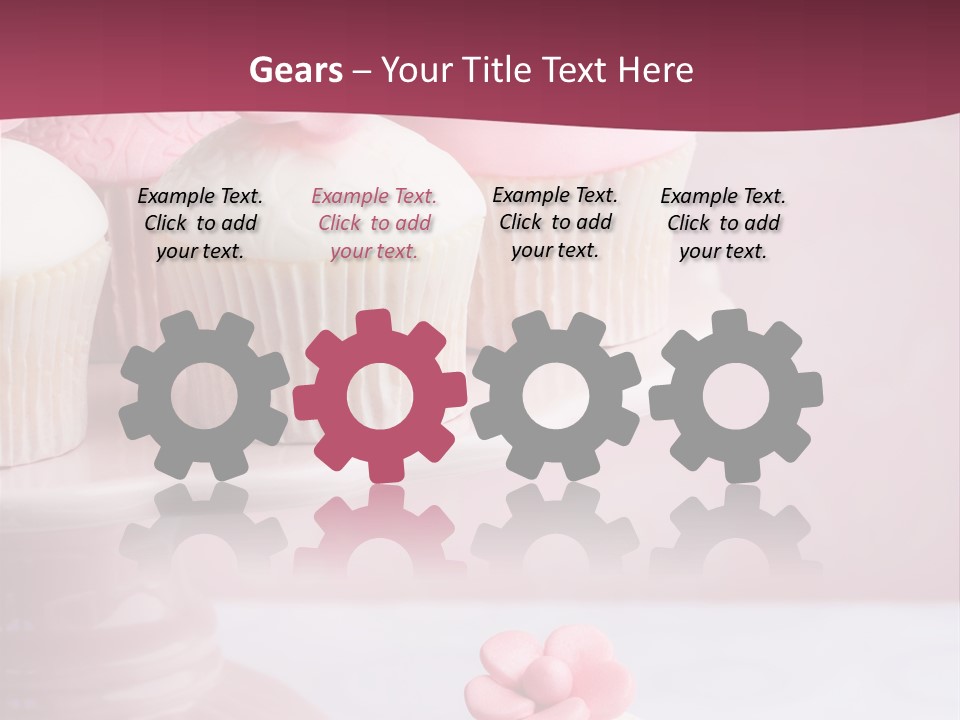 Pink Cup Cake Gourmet PowerPoint Template