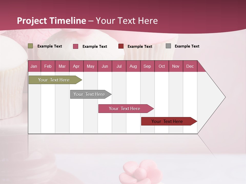 Pink Cup Cake Gourmet PowerPoint Template