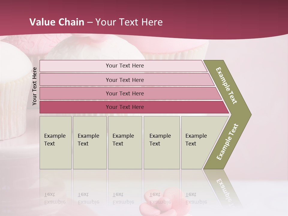 Pink Cup Cake Gourmet PowerPoint Template