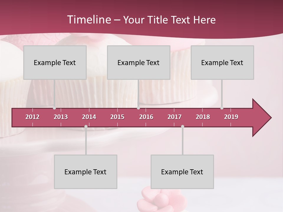 Pink Cup Cake Gourmet PowerPoint Template