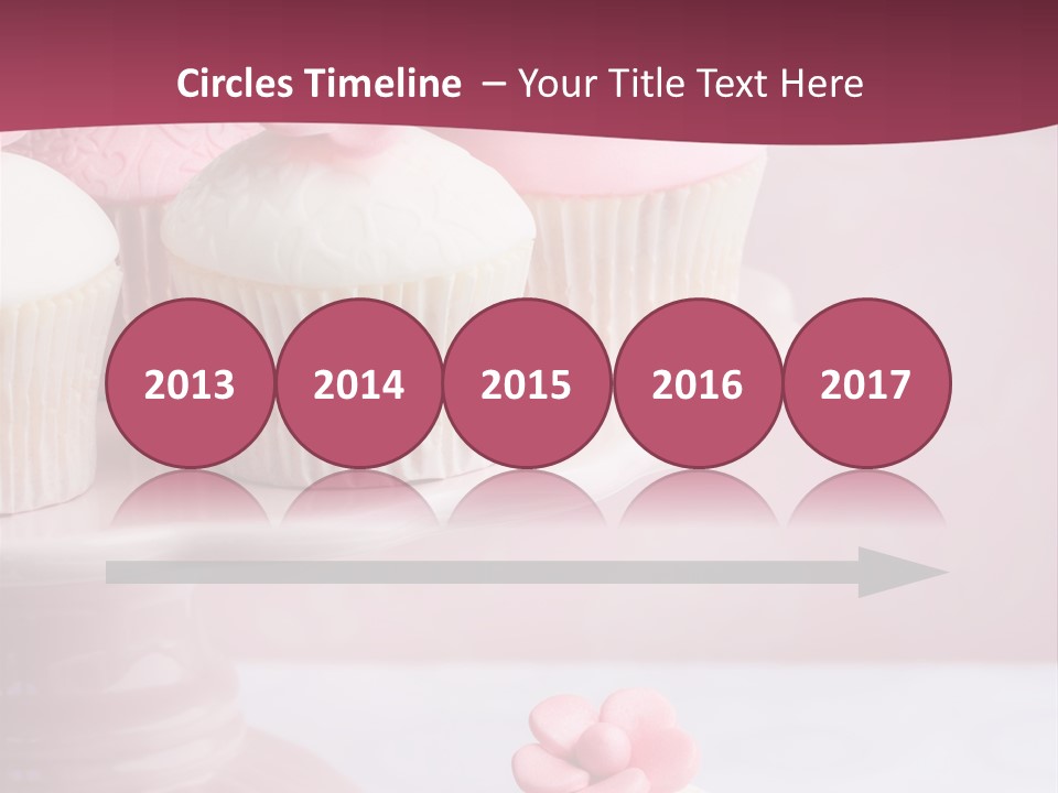 Pink Cup Cake Gourmet PowerPoint Template