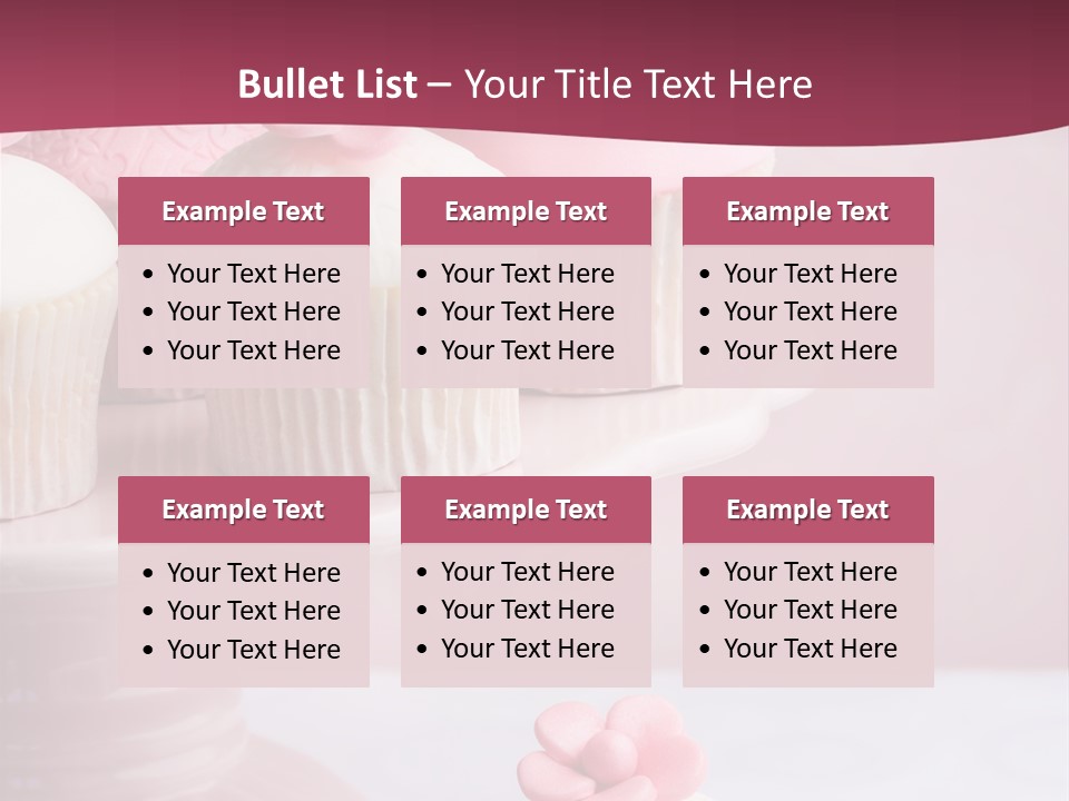 Pink Cup Cake Gourmet PowerPoint Template