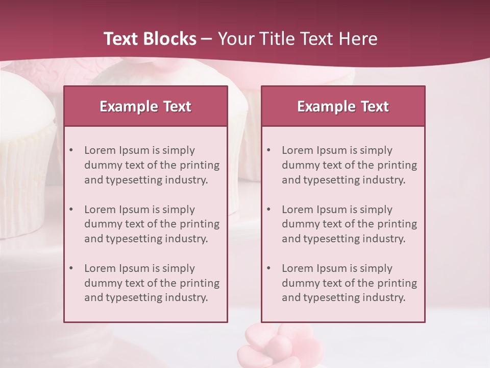Pink Cup Cake Gourmet PowerPoint Template