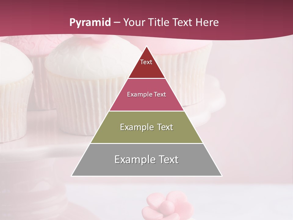 Pink Cup Cake Gourmet PowerPoint Template