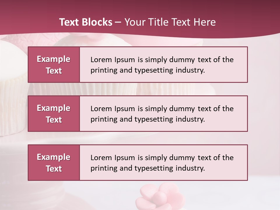 Pink Cup Cake Gourmet PowerPoint Template