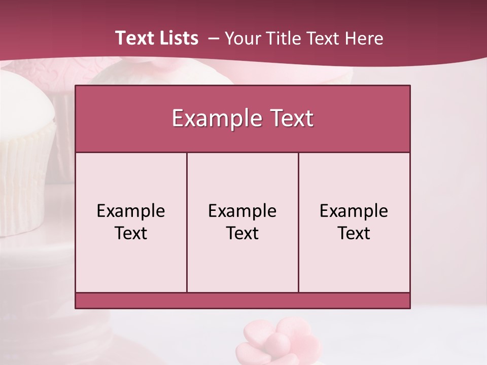 Pink Cup Cake Gourmet PowerPoint Template