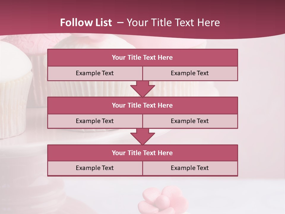 Pink Cup Cake Gourmet PowerPoint Template