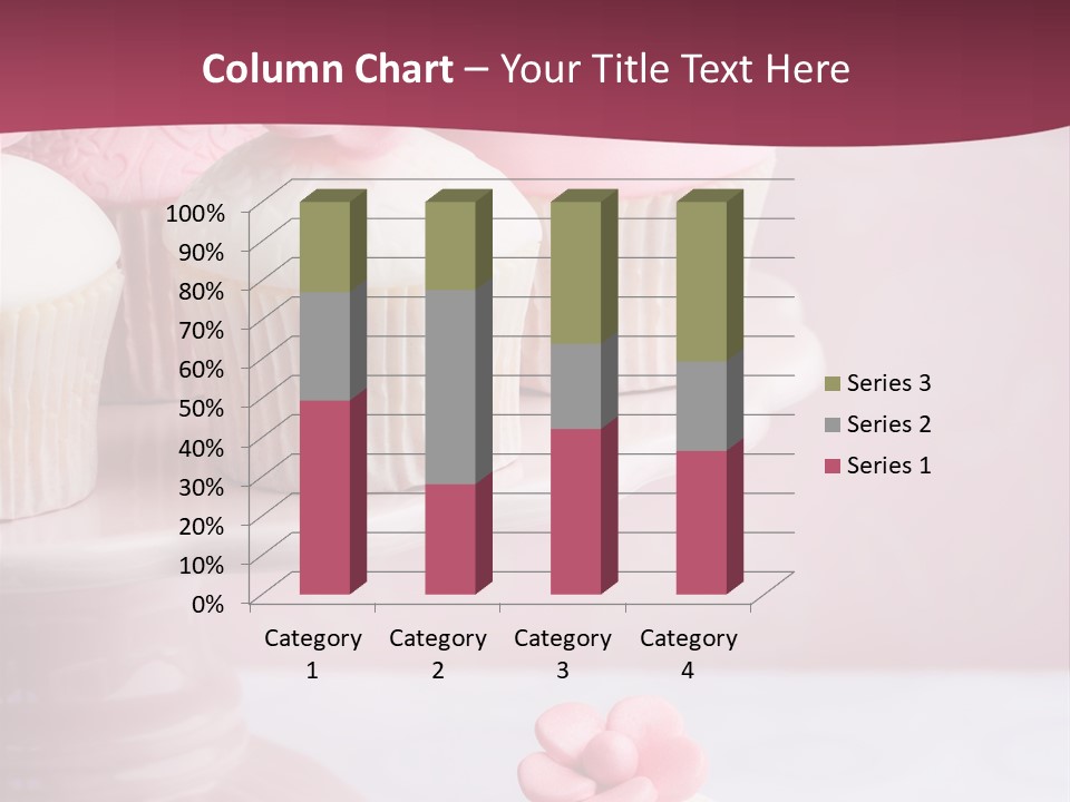 Pink Cup Cake Gourmet PowerPoint Template