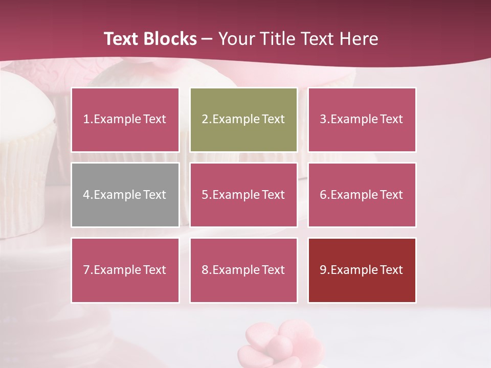 Pink Cup Cake Gourmet PowerPoint Template