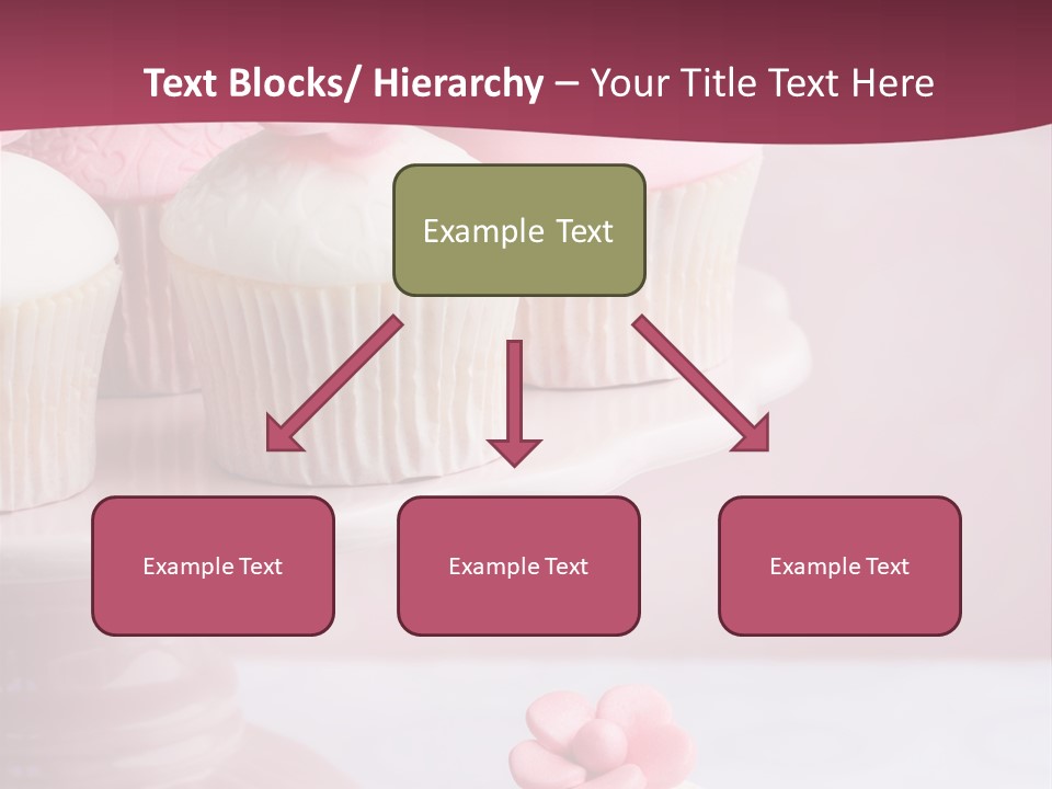 Pink Cup Cake Gourmet PowerPoint Template