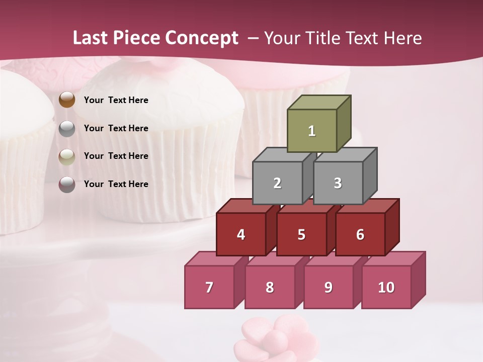 Pink Cup Cake Gourmet PowerPoint Template