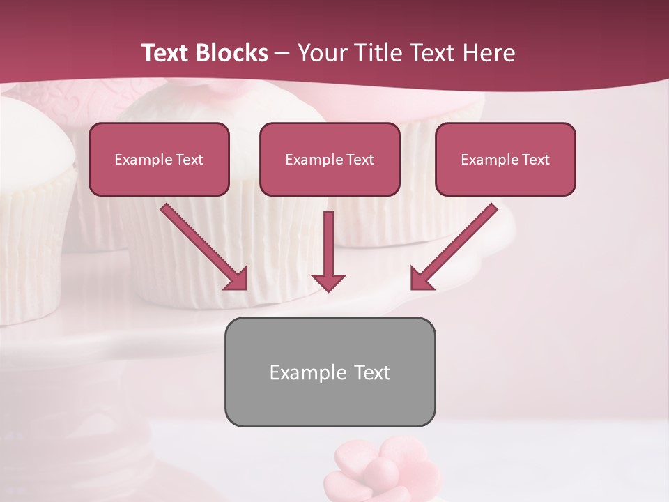 Pink Cup Cake Gourmet PowerPoint Template