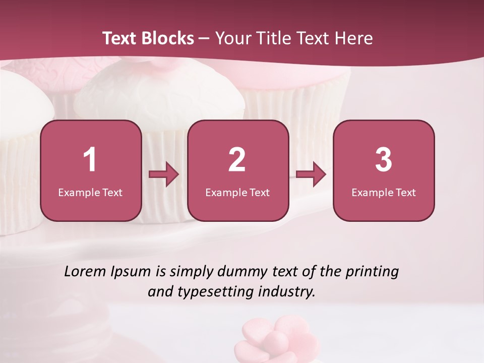 Pink Cup Cake Gourmet PowerPoint Template