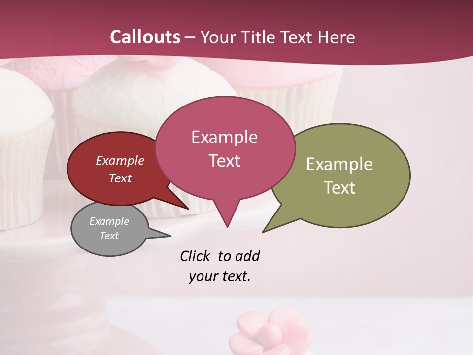 Pink Cup Cake Gourmet PowerPoint Template