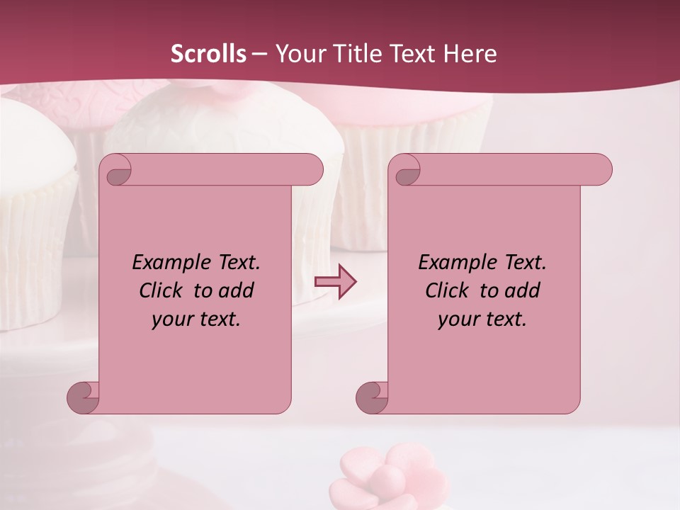 Pink Cup Cake Gourmet PowerPoint Template