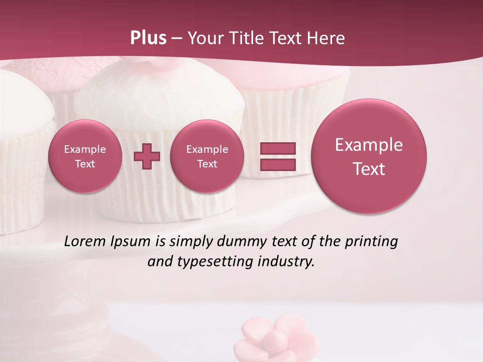 Pink Cup Cake Gourmet PowerPoint Template