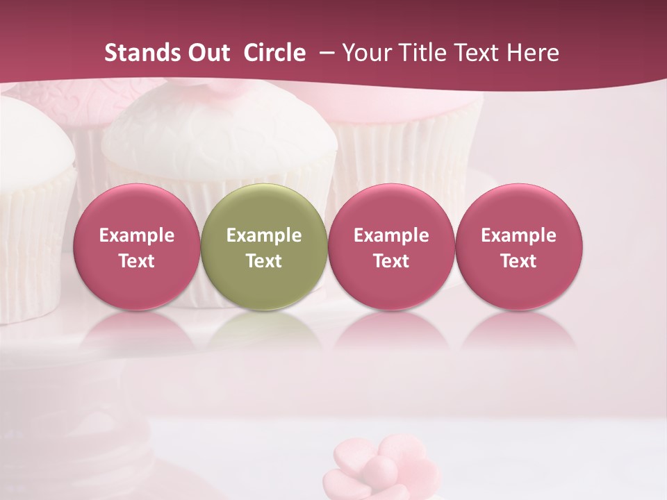 Pink Cup Cake Gourmet PowerPoint Template