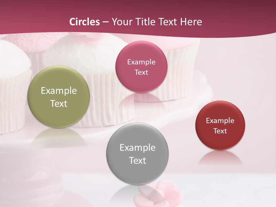 Pink Cup Cake Gourmet PowerPoint Template