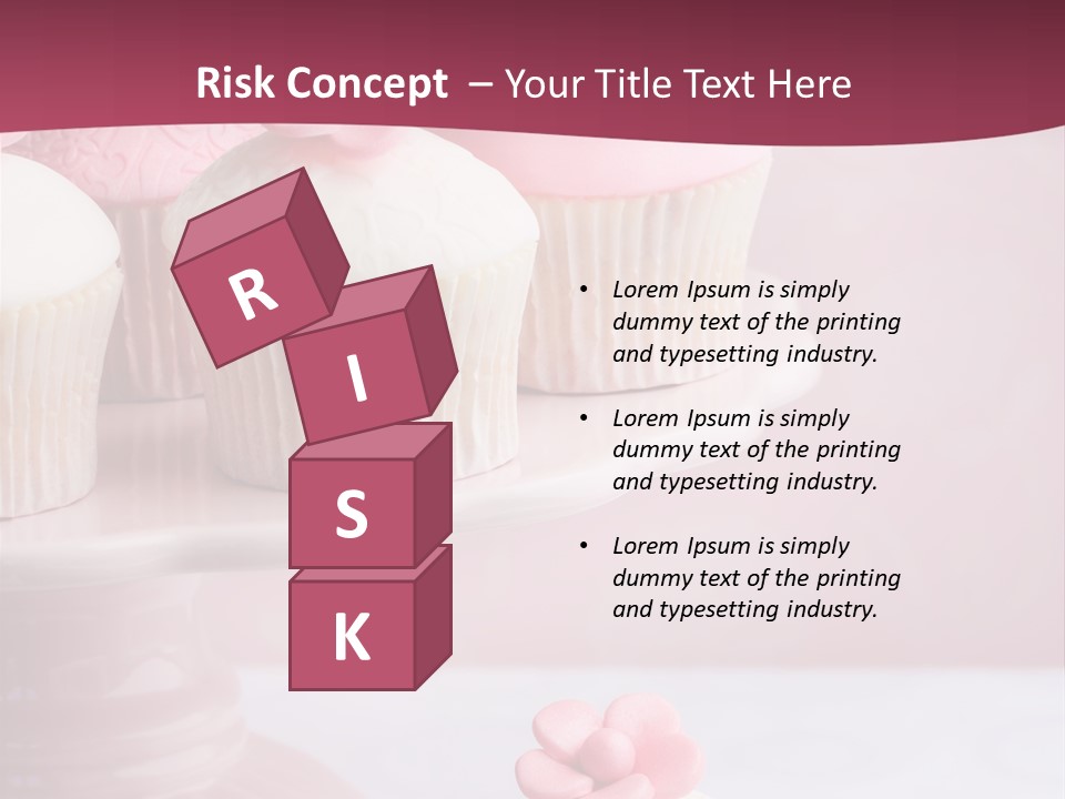 Pink Cup Cake Gourmet PowerPoint Template