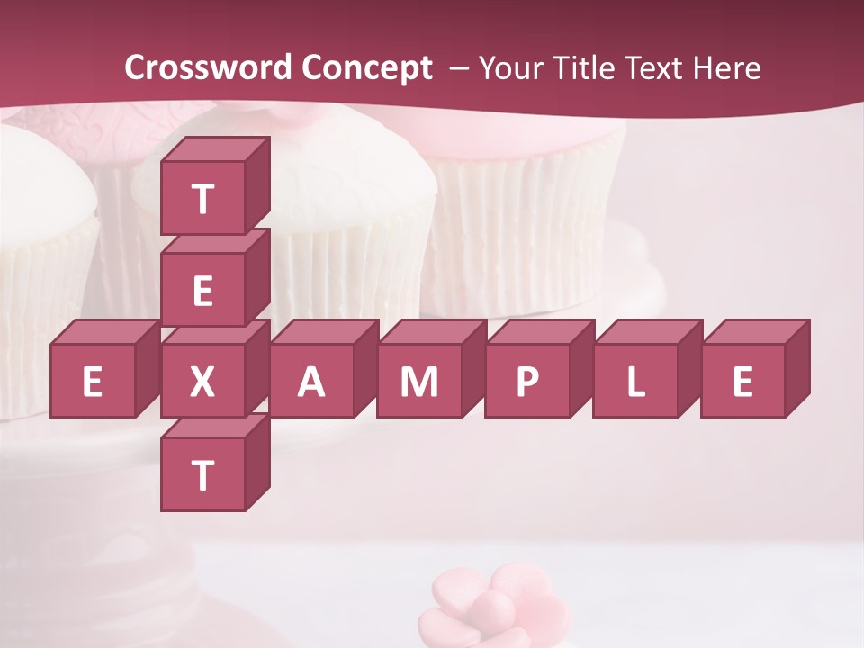 Pink Cup Cake Gourmet PowerPoint Template