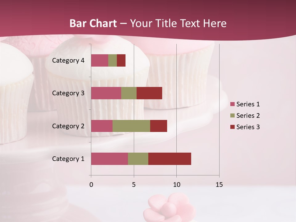 Pink Cup Cake Gourmet PowerPoint Template