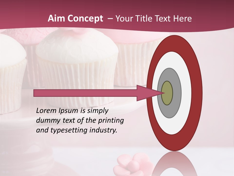 Pink Cup Cake Gourmet PowerPoint Template