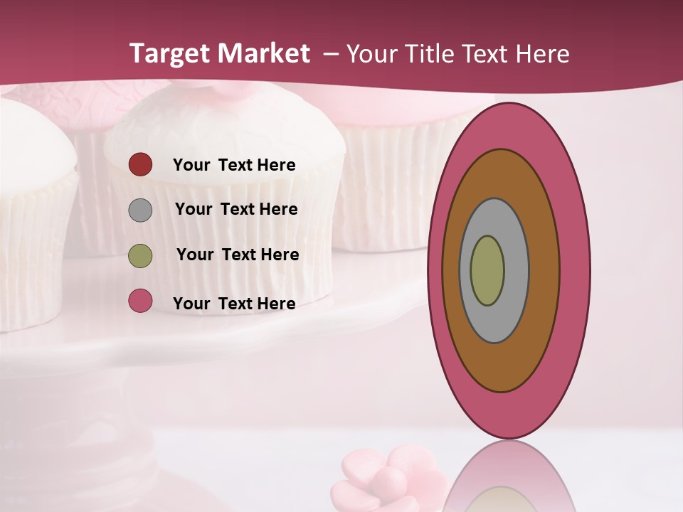 Pink Cup Cake Gourmet PowerPoint Template