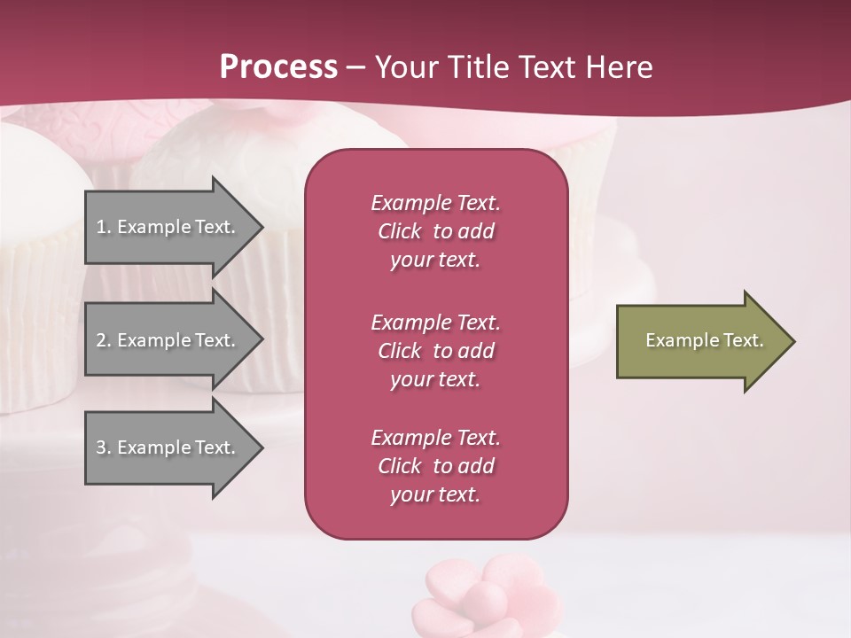 Pink Cup Cake Gourmet PowerPoint Template