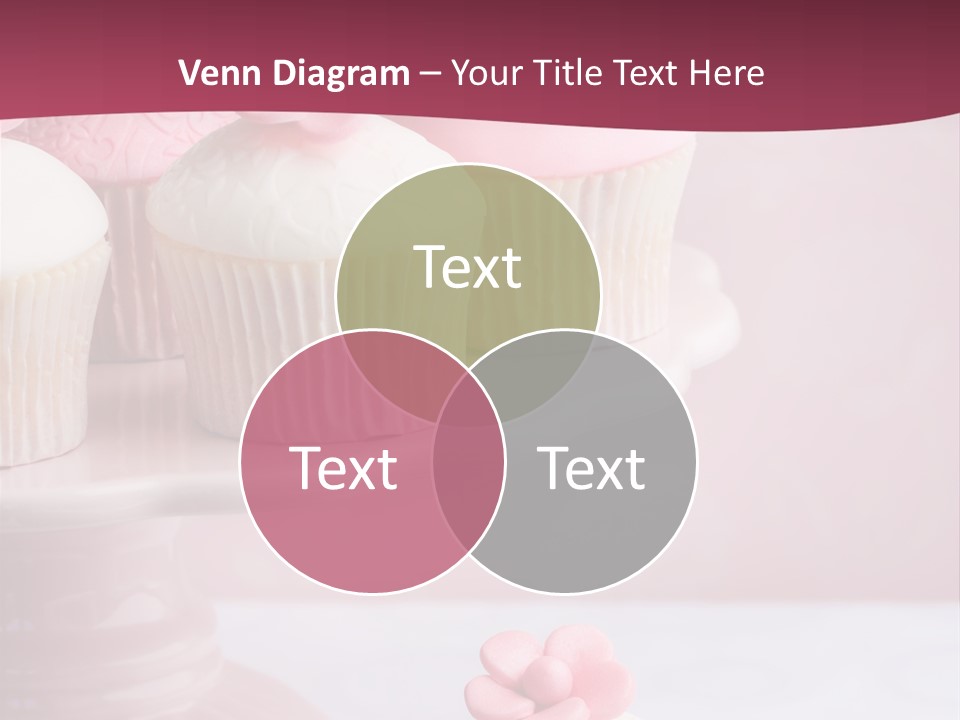 Pink Cup Cake Gourmet PowerPoint Template