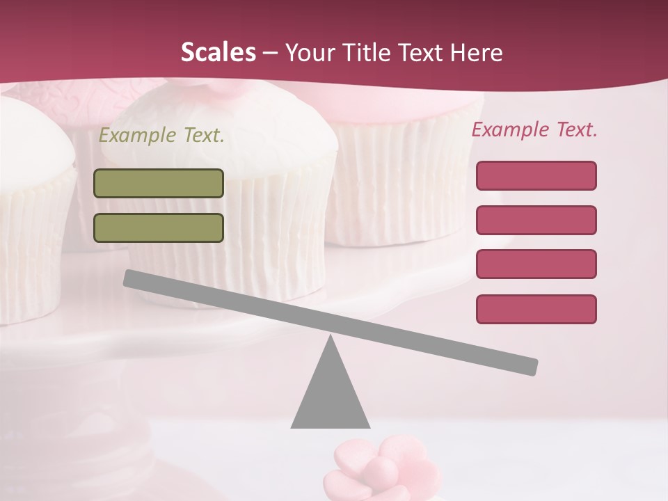 Pink Cup Cake Gourmet PowerPoint Template