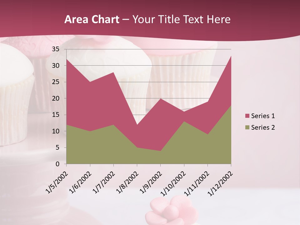 Pink Cup Cake Gourmet PowerPoint Template