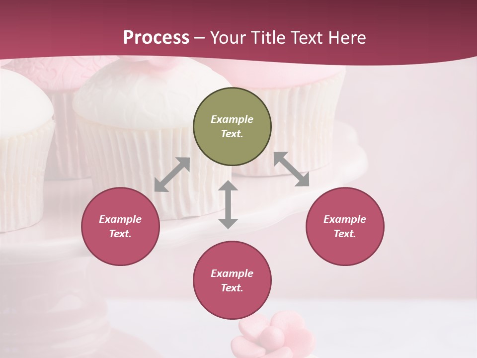 Pink Cup Cake Gourmet PowerPoint Template