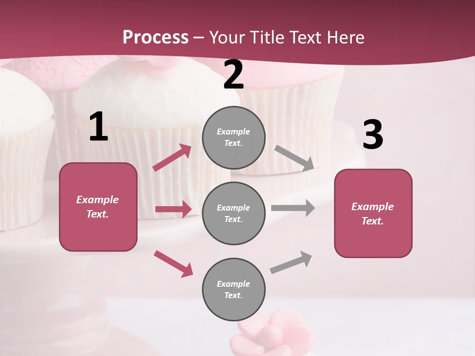 Pink Cup Cake Gourmet PowerPoint Template