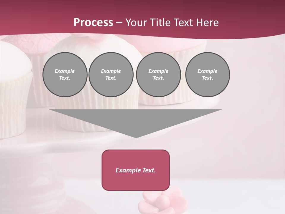 Pink Cup Cake Gourmet PowerPoint Template