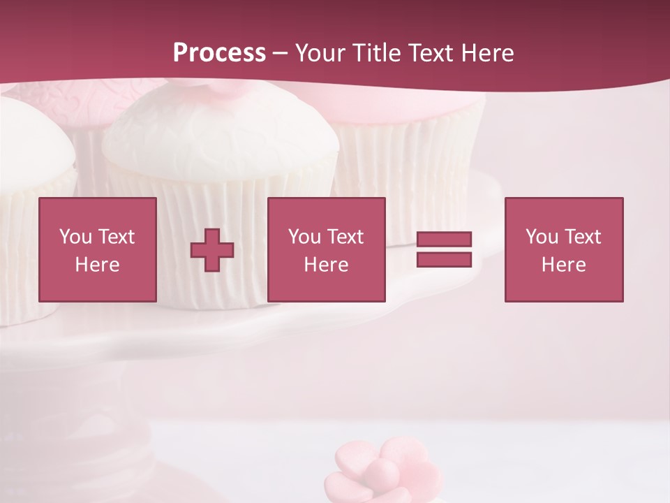 Pink Cup Cake Gourmet PowerPoint Template