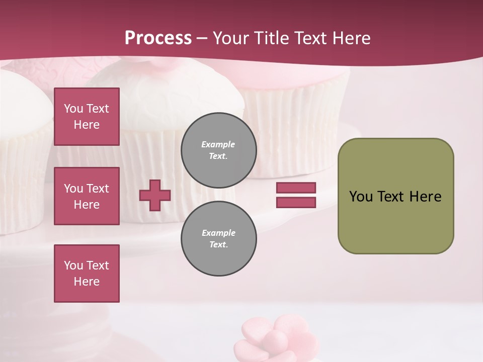 Pink Cup Cake Gourmet PowerPoint Template
