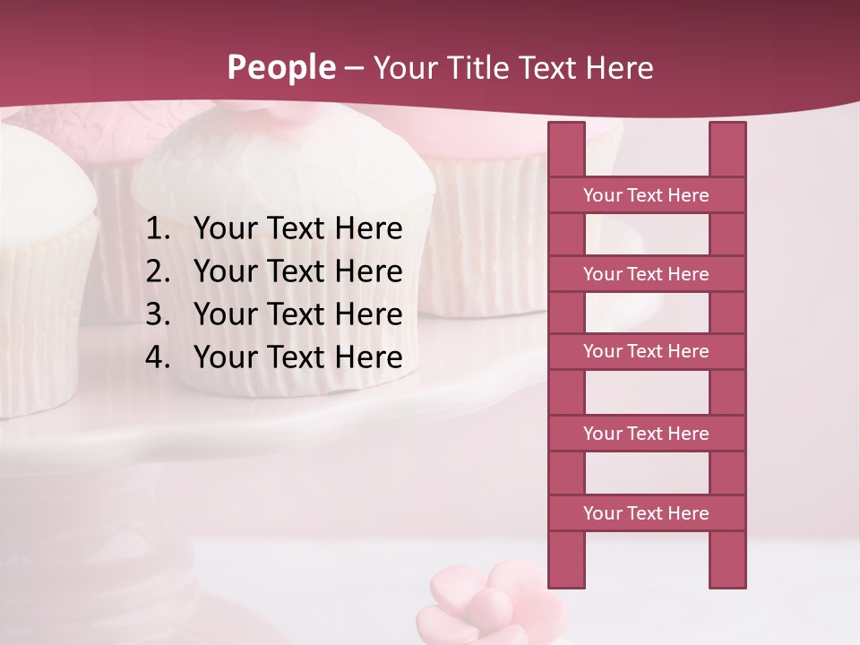 Pink Cup Cake Gourmet PowerPoint Template