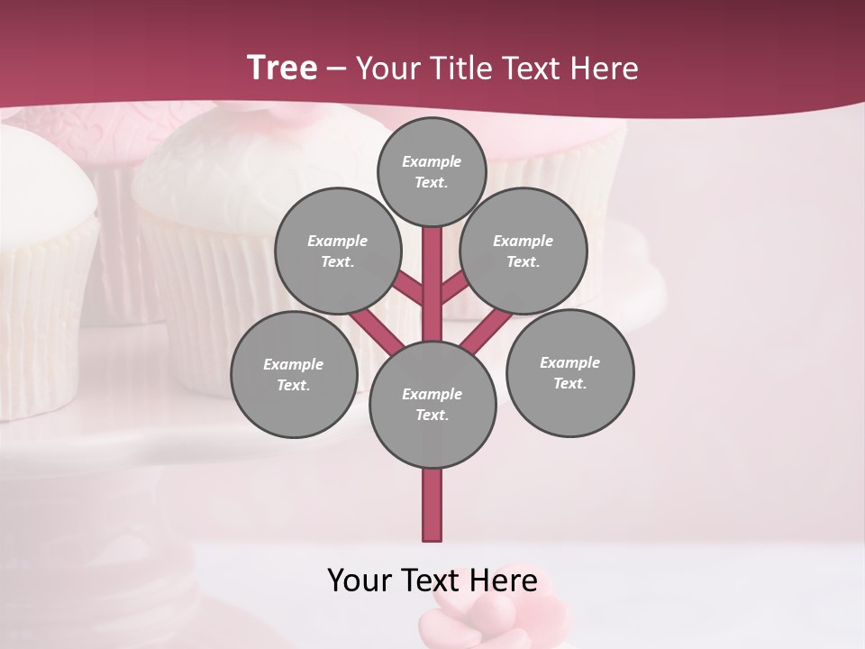 Pink Cup Cake Gourmet PowerPoint Template