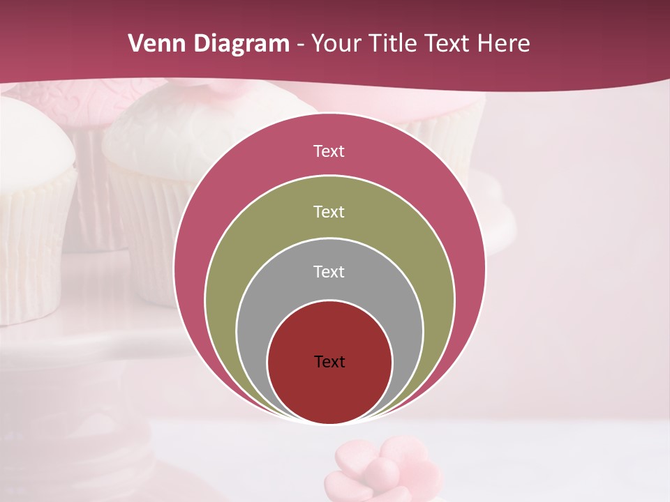 Pink Cup Cake Gourmet PowerPoint Template