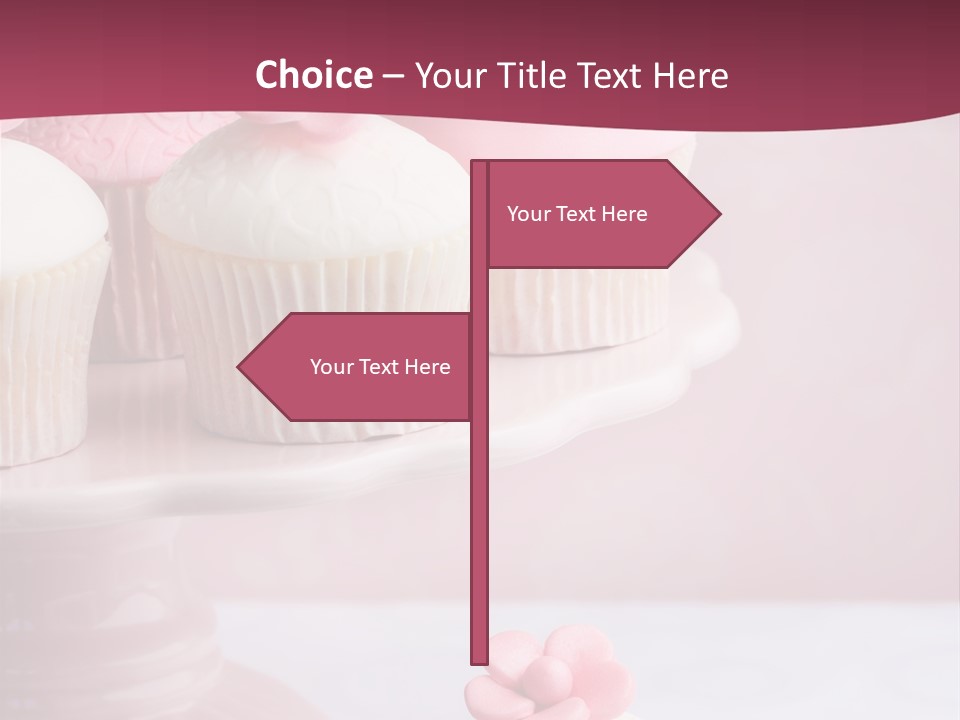 Pink Cup Cake Gourmet PowerPoint Template