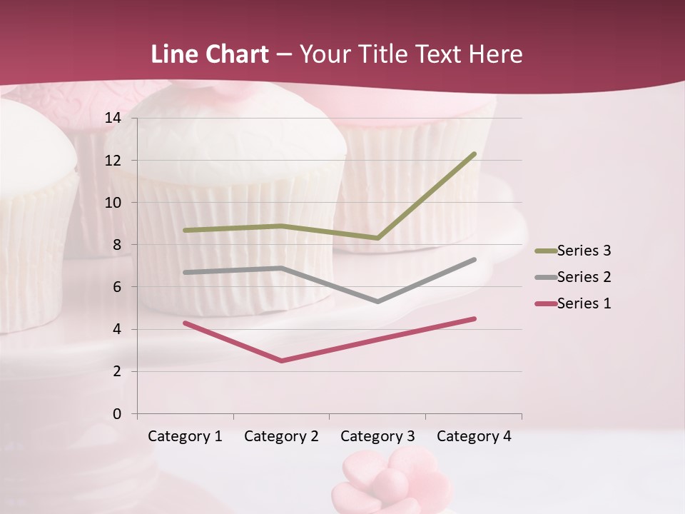 Pink Cup Cake Gourmet PowerPoint Template