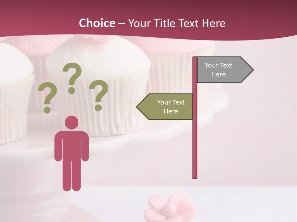 Pink Cup Cake Gourmet PowerPoint Template