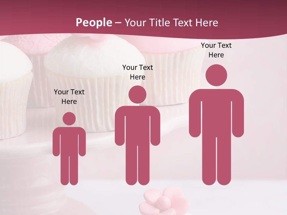 Pink Cup Cake Gourmet PowerPoint Template