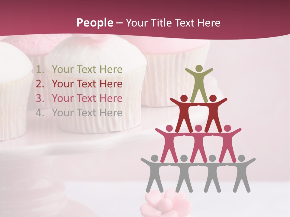 Pink Cup Cake Gourmet PowerPoint Template