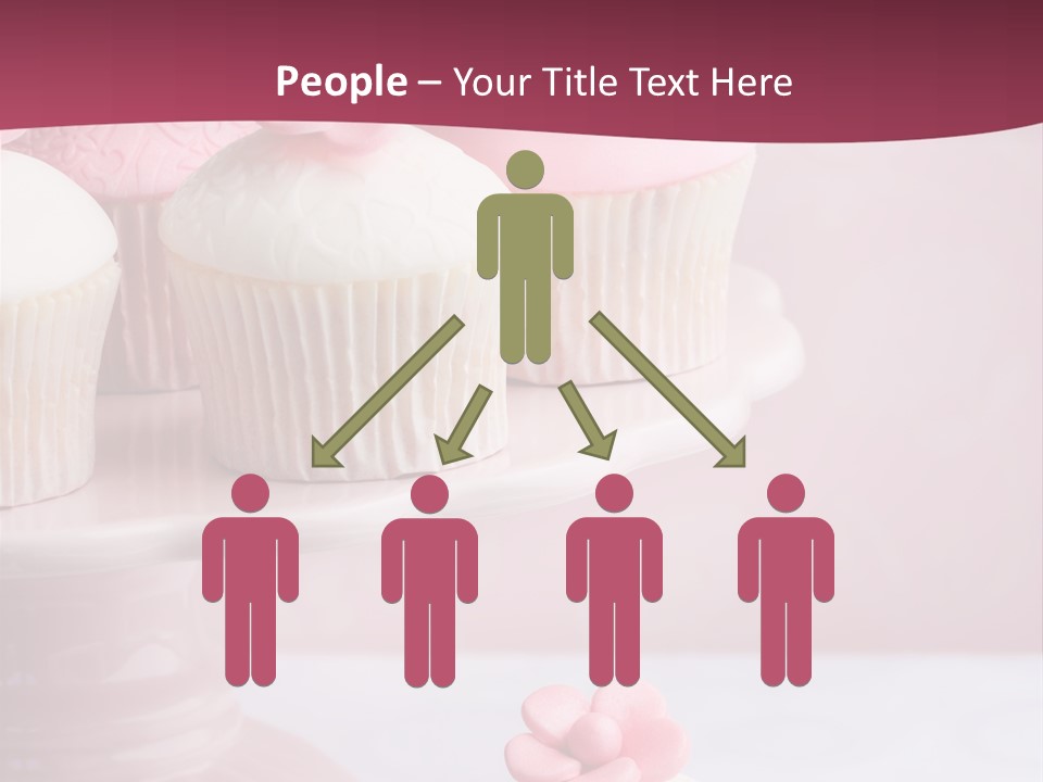 Pink Cup Cake Gourmet PowerPoint Template